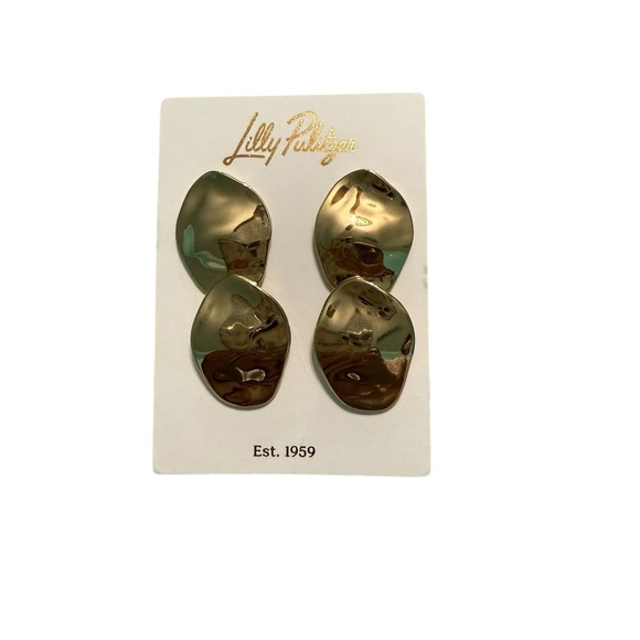 Lilly Pulitzer Jewelry - Lilly Pulitzer Hammered Gold Disc Earrings